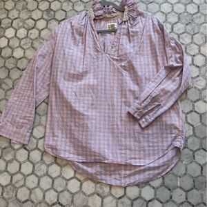 A shirt thing Penelope Pink and Blue Checkered Blouse
